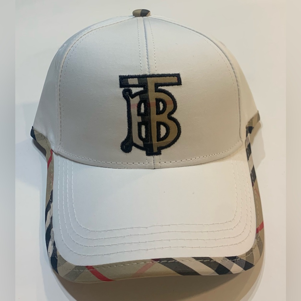 White Plaid TB Burberry Hat